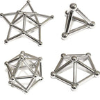 Magnetic Construction Set with 36 Rods and 27 Steel Balls, Portable Tin Zanny Home