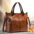 Leather Crossbody Bag with Padded Tablet Sleeve and Detachable Strap, 12 x 9 x 4 in Zanny Home