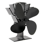 Wood Stove Fan with Heat-Powered Operation and Quiet 4-Blade Design, Anodized Aluminum Zanny Home