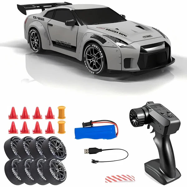 4WD RC Drift Car with LED Lights and Detachable Shell, Rechargeable Battery Zanny Home