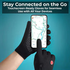 Thermal Gloves with Touchscreen Fingertips and Anti-Slip Palm, Adjustable Wrist Strap Zanny Home