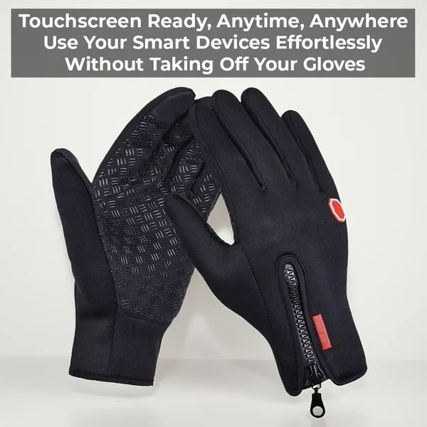 Thermal Gloves with Touchscreen Fingertips and Anti-Slip Palm, Adjustable Wrist Strap Zanny Home