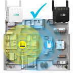 WiFi Range Extender with Dual-Band 802.11ac and Gigabit Ethernet, Easy Plug-In Setup Zanny Home