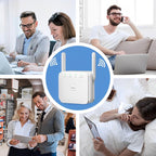 WiFi Range Extender with Dual-Band 802.11ac and Gigabit Ethernet, Easy Plug-In Setup Zanny Home