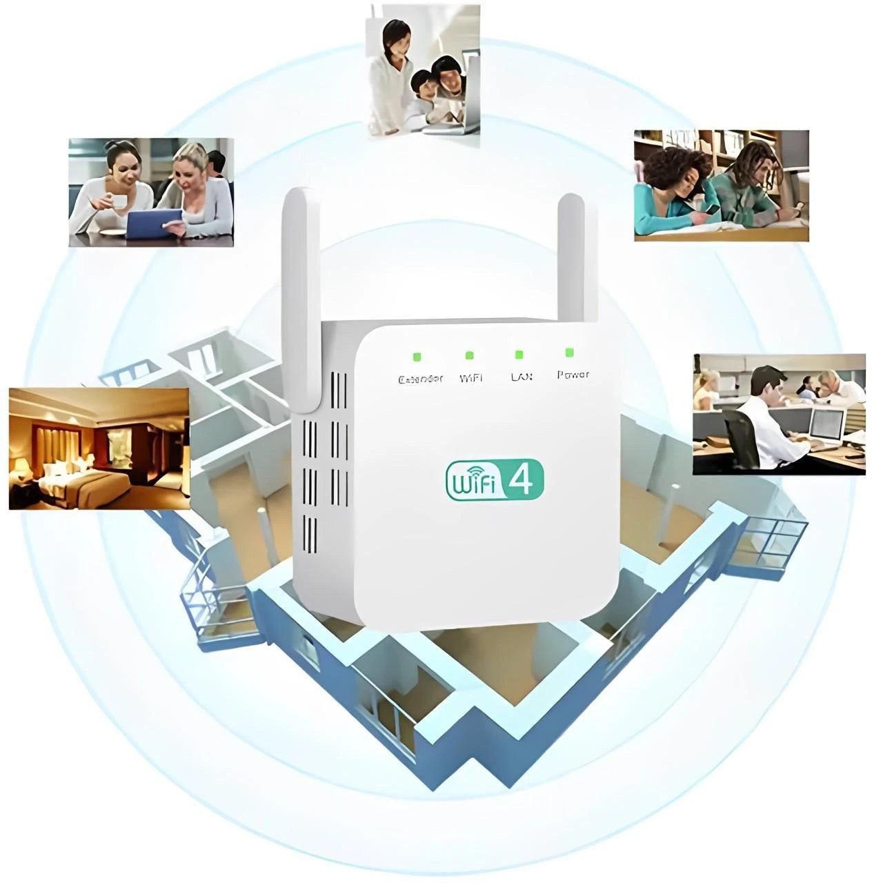 WiFi Range Extender with Dual-Band 802.11ac and Gigabit Ethernet, Easy Plug-In Setup Zanny Home