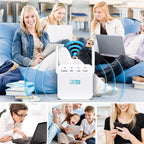WiFi Range Extender with Dual-Band 802.11ac and Gigabit Ethernet, Easy Plug-In Setup Zanny Home