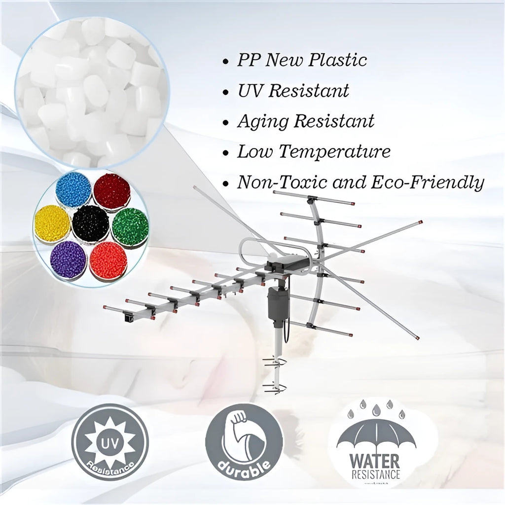 Motorized Outdoor TV Antenna with 360 Degree Rotation and Signal Processor, Weatherproof Zanny Home