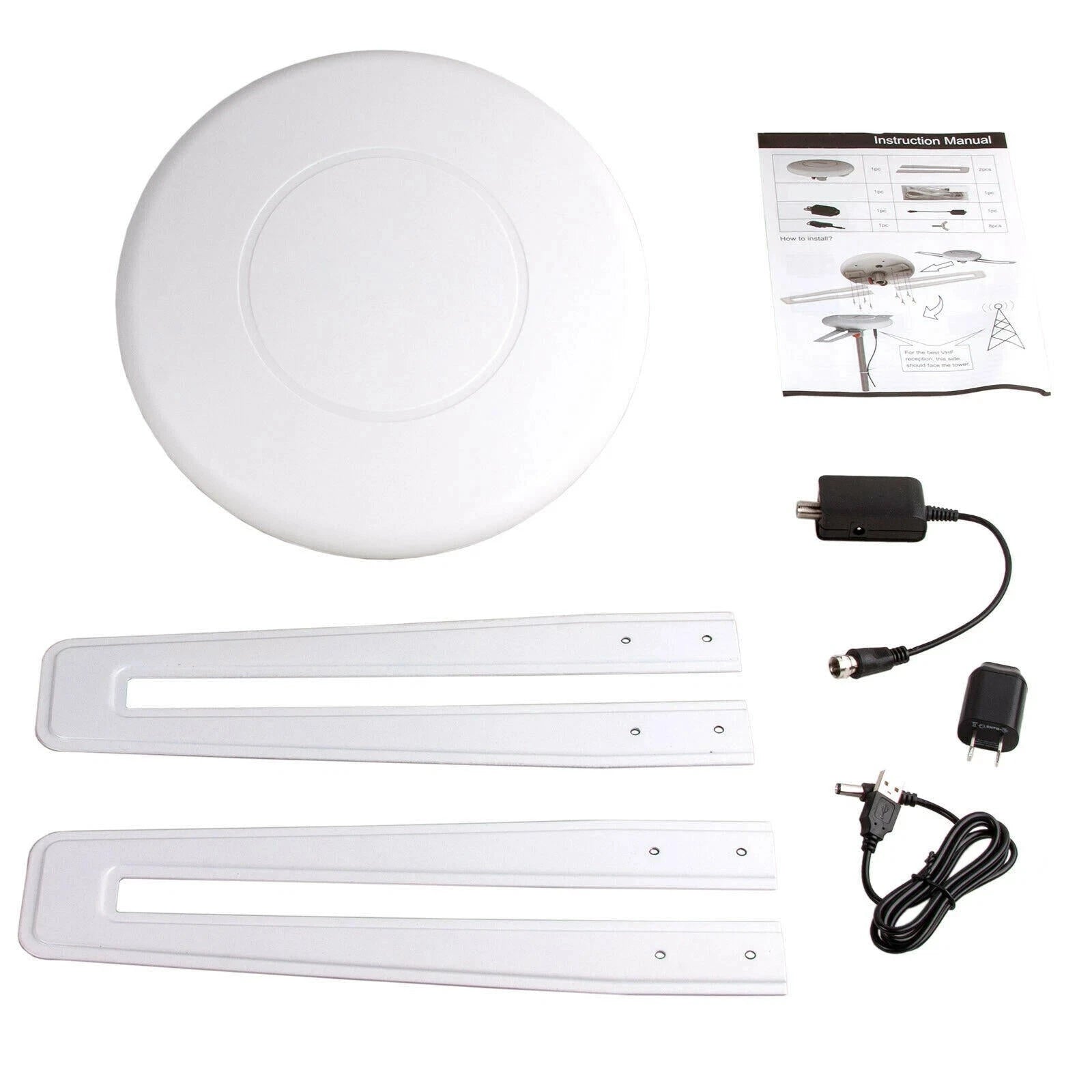 Long Range HDTV Antenna with Omnidirectional UHF/VHF and Built-In Filter, 40ft Cable Zanny Home