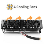 12V Car Heater with 500W PTC Ceramic Element and Dual Switch Control, Four-Outlet Fan Zanny Home