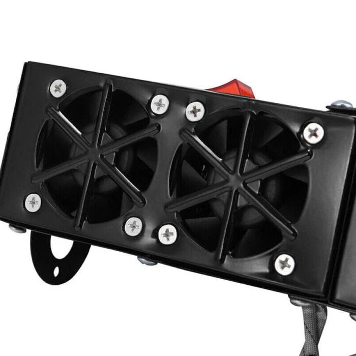 12V Car Heater with 500W PTC Ceramic Element and Dual Switch Control, Four-Outlet Fan Zanny Home