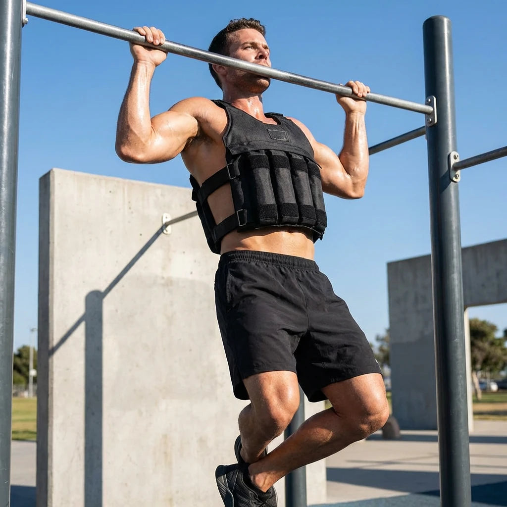 Adjustable Weighted Vest with Removable Weights and Ergonomic Fit, Up to 110 Lbs Zanny Home